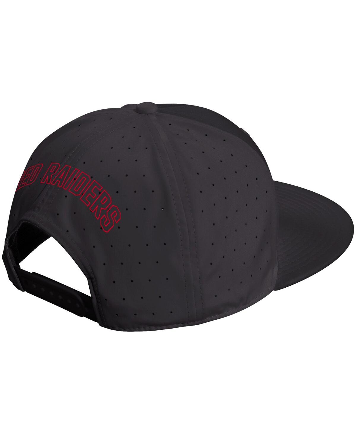 Adidas Originals Men's And Women's Black Texas Tech Red Raiders Performance Flat Bill Adjustable Hat In Black
