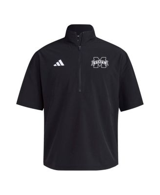 Men's Black Mississippi State Bulldogs 2024 Half-Zip Short Sleeve Training Jacket