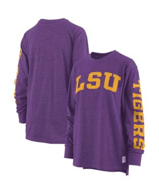 Pressbox - Women's Purple LSU Tigers Two-Hit Canyon Long Sleeve T-Shirt