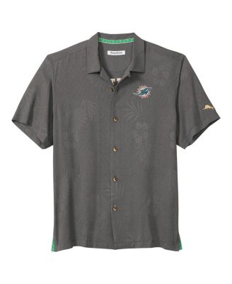 Men's Gray Miami Dolphins Catch of the Day Button-Up Shirt