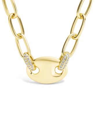 Bliss Cubic Zirconia Anchor Chain Necklace