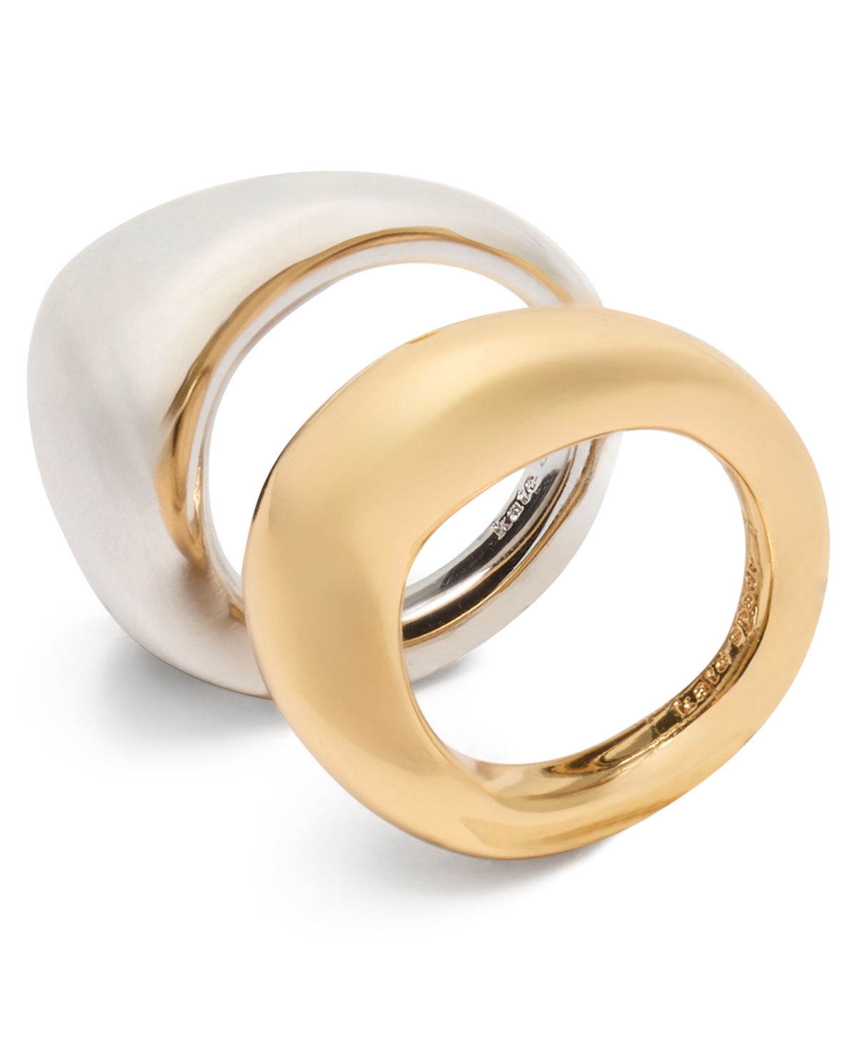 Kate Spade Molten Stacking Rings In Gold