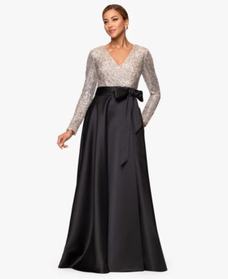 Petite Sequin Detail V-Neck Maxi Dress