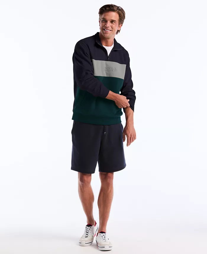 Men's Color-Blocked Fleece Zip Pull On Sweatshirt - thumbnail 8
