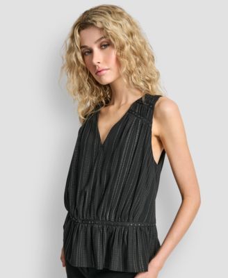 Women's Studded Peplum Pull On Top