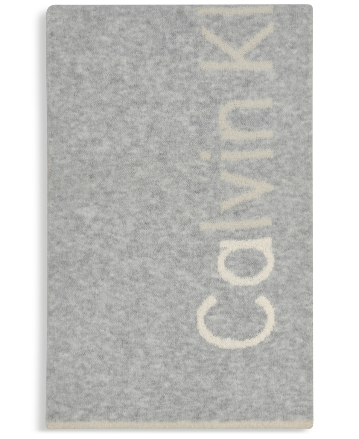 Calvin Klein Plush-lined Scarf In Gray