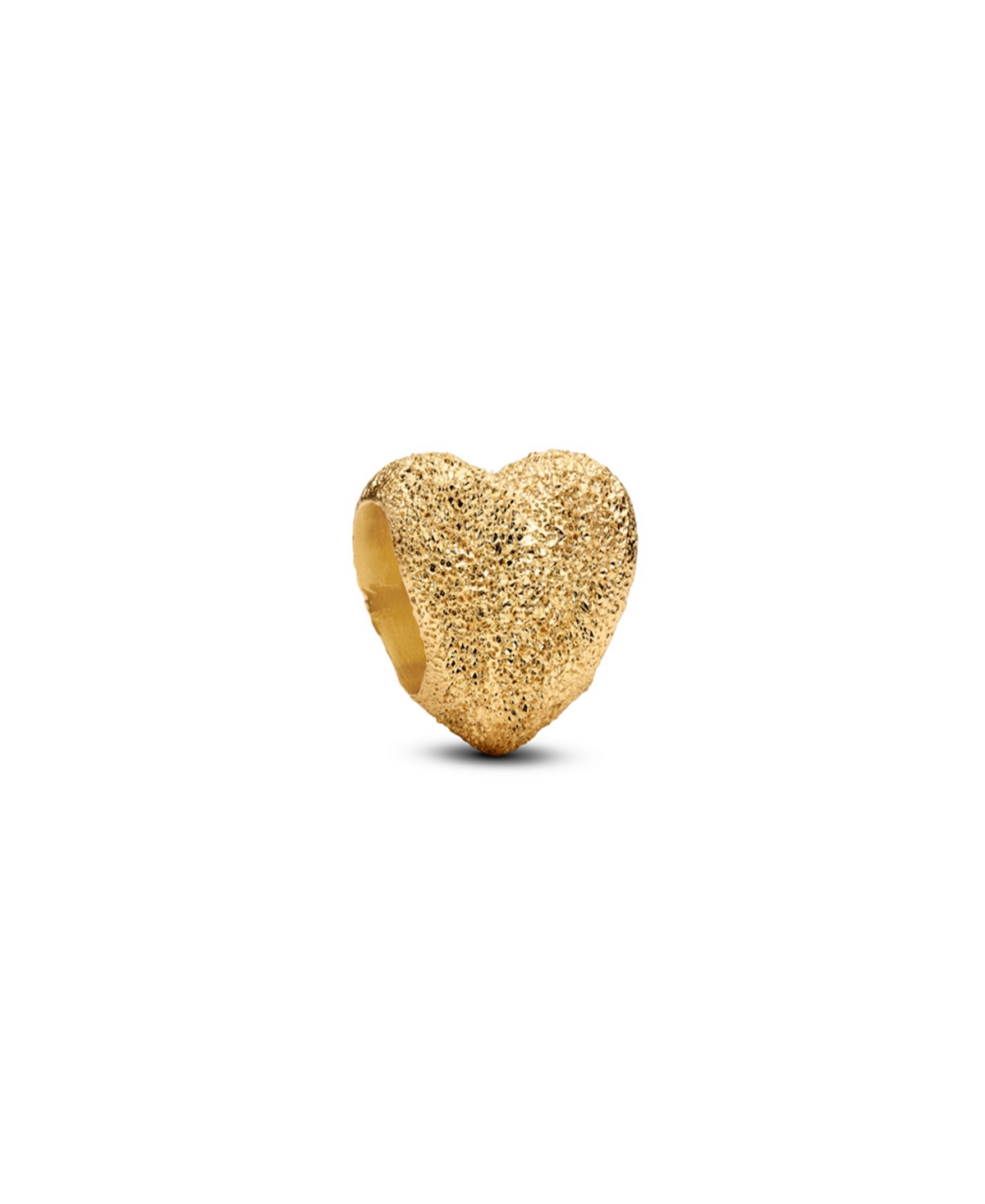 Pandora Gold Textured Heart Mini Charms In Gold