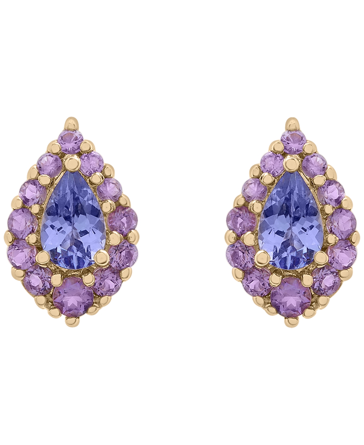 Macy's Women's 2-piece Set Tanzanite (1-3/8 Ct. T.w.) And Amethyst (5/8 Ct. T.w.) Pendant Neckless With Mat In Purple