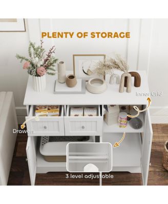 Cat Litter Box Enclosure w/ Storage, Anti-tip Kit, 39" x 18" x 31.5"