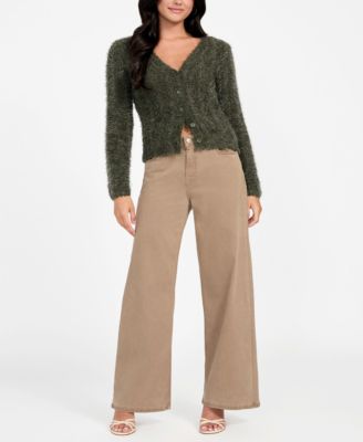 GUESS - Women's Bea Open Stitch Long Sleeve Cardigan Sweater