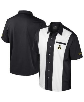 Colosseum - Men's Black Appalachian State Mountaineers Strike Bowling Button-Up Shirt