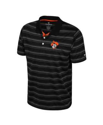 Men's Black Oklahoma State Cowboys Milk Steak Polo Shirt