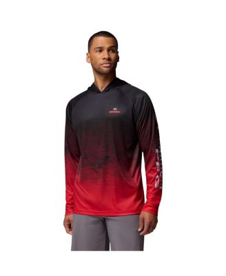 Columbia - Men's Black Georgia Bulldogs PFG Gradient Water Super Terminal Tackle Hoodie Omni-Wick T-shirt