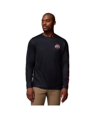 Columbia - Men's Black Ohio State Buckeyes PHG Terminal Shot 3-Hit Long Sleeve T-shirt