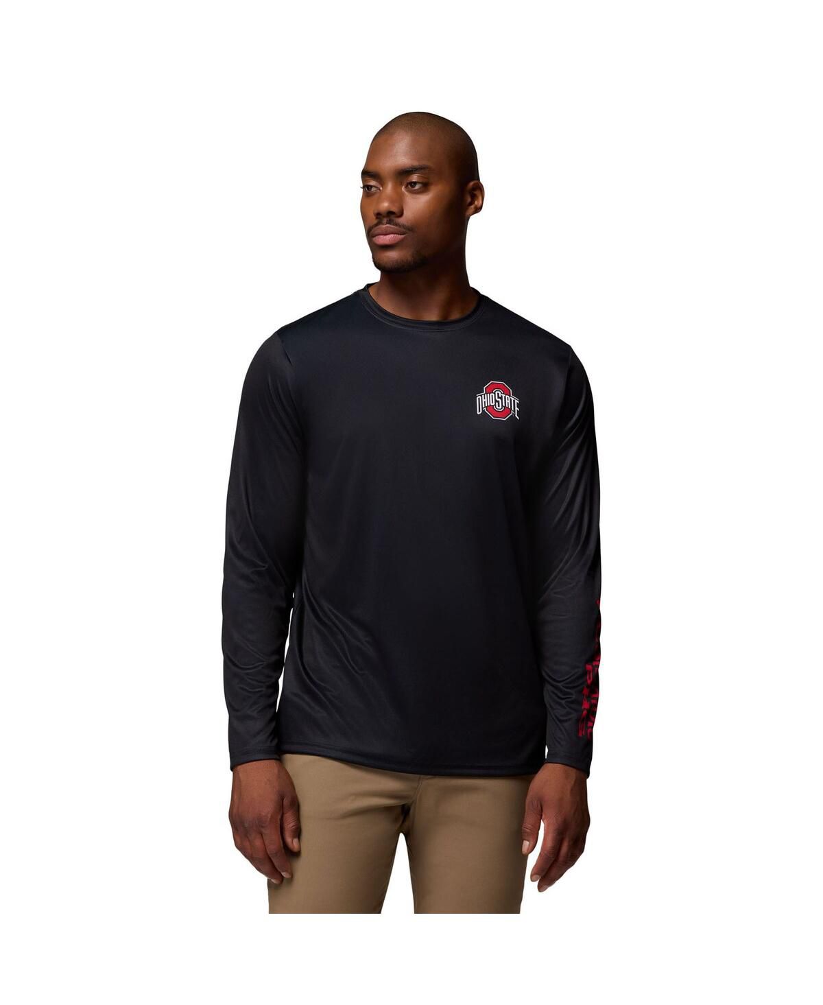 Мужская черная футболка с длинным рукавом Ohio State Buckeyes PHG Terminal Shot 3-Хит