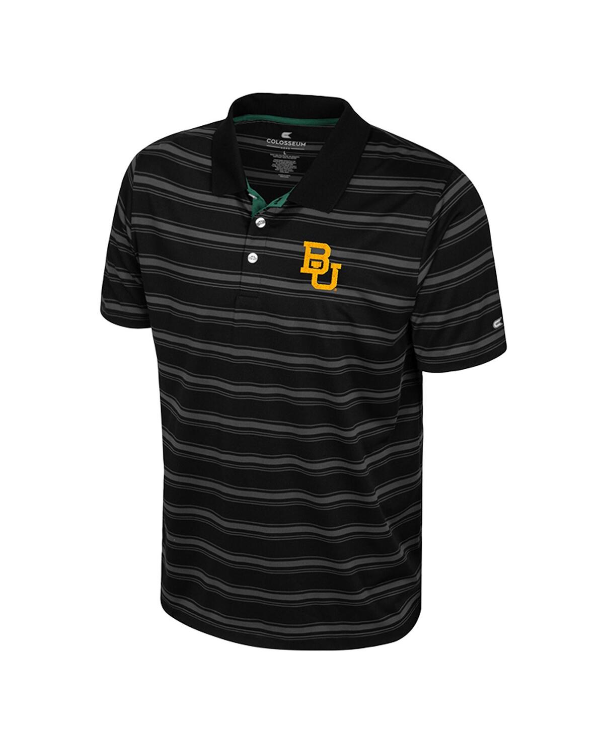Colosseum Men's Black Louisville Cardinals Milk Steak Polo Shirt In Black