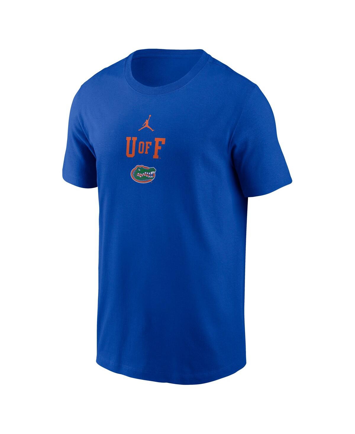 Jordan Men's Royal Florida Gators 2-hit Stacked T-shirt In Blue
