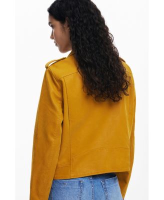 Women's Faux leather biker jacket