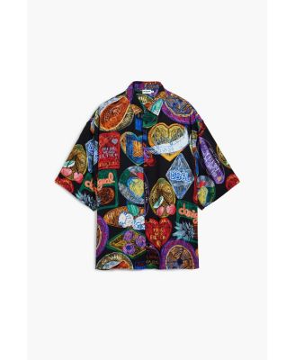 Men's Short-sleeve shirt with fruits