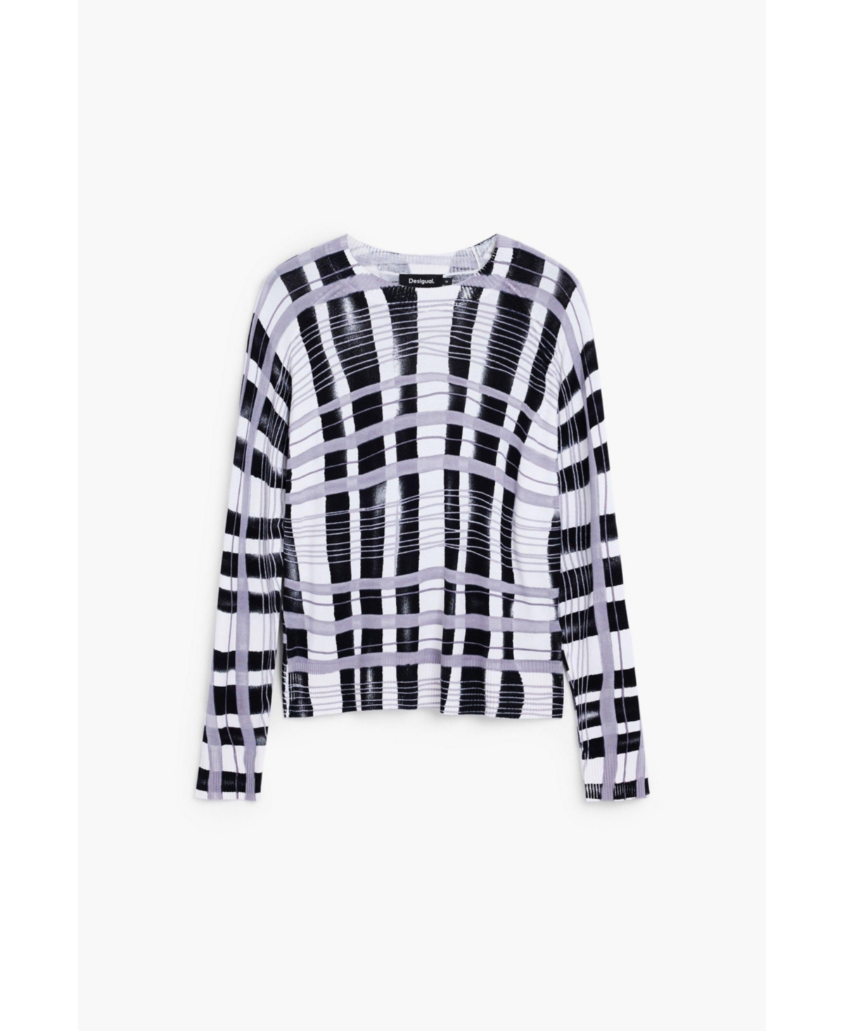 Desigual Stripe Crewneck Sweater In Multi