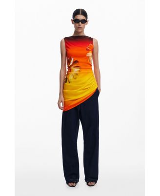 Women's Ombre asymmetrical dress