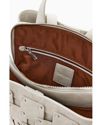 Women's Medium faux leather patch backpack