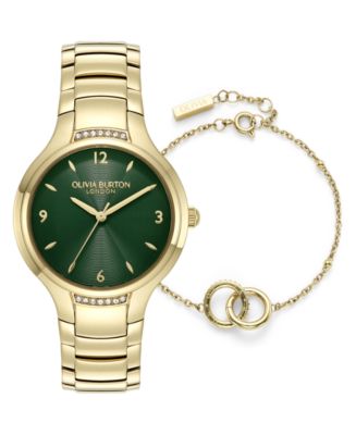 OLIVIA BURTON LONDON Women\'s Gold-Tone 100% Stainless Steel Bracelet Watch 34mm Sports Luxe 34mm Lustre Ivory & Two Tone Bracelet Watch  main image 3