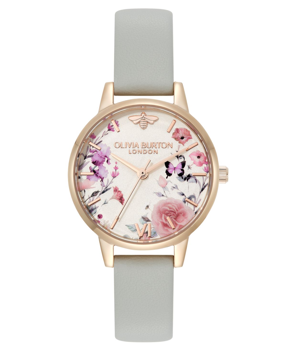 Женские часы с цветочным рисунком Earl Grey на ремешке из телячьей кожи, 30 мм