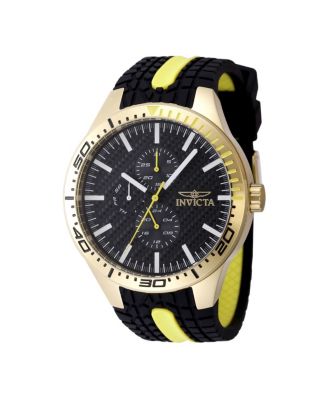 Men's 48873 Invicta Racing Quartz 3 Hand Black Dial Watch