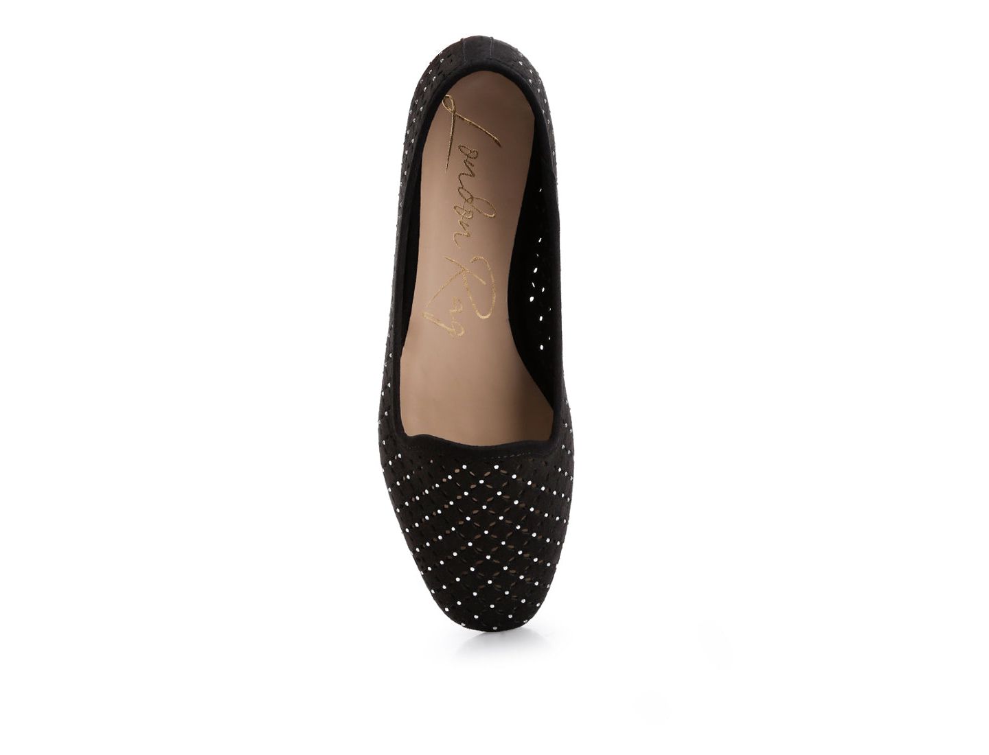 Женские балетки London Rag Gordon Perforated Ballerinas, цвет: Чёрный — фото 4