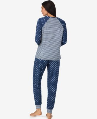 Women’s 2-Piece Brushed Waffle Long Sleeve Jogger Pajama Set