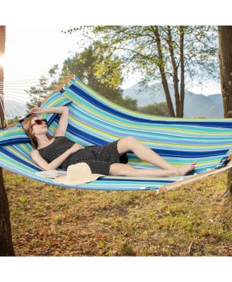 Patio Hammock Foldable Portable Swing Chair Bed Detachable Pillow