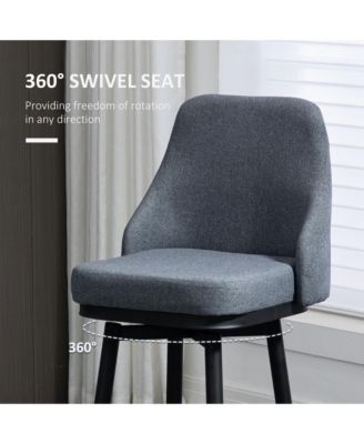   Set of 2  Upholstered  Swivel, Modern Design   Bar Stools