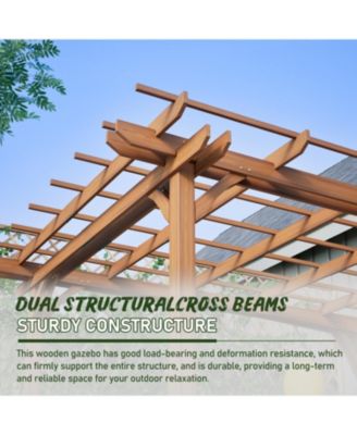 12x10 Wood Pergola - Garden Patio Deck