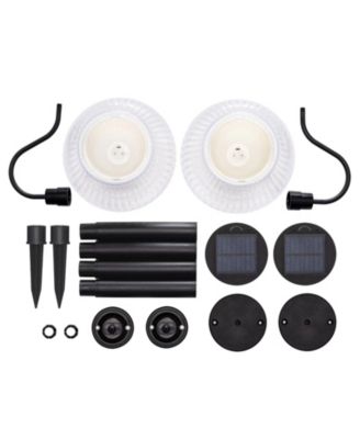 SOLAR-POWERED SCALLOP LED PATH or WALL  LAMP - Set of 2