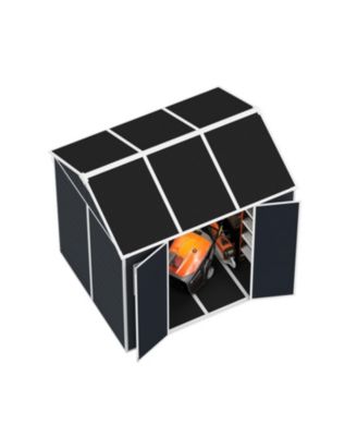 8x7 Outdoor Resin Storage Shed - Dark Gray