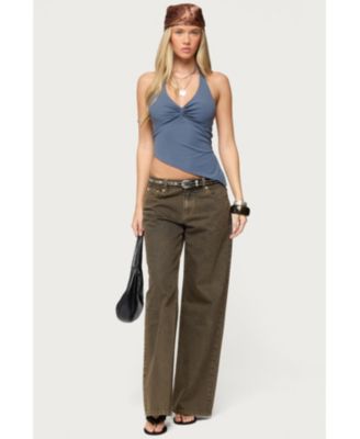 Women's Susanna Asymmetric Twist Halter Top