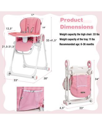 Baby High Chair Foldable Feeding Chair