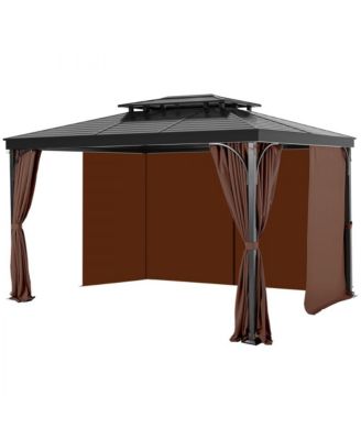 Outdoor Gazebo Curtain Panels Waterproof for Patio and Backyard Privacy