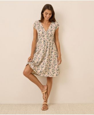 Women's Fit & Flare Crossover Dress Made With Organic Cotton