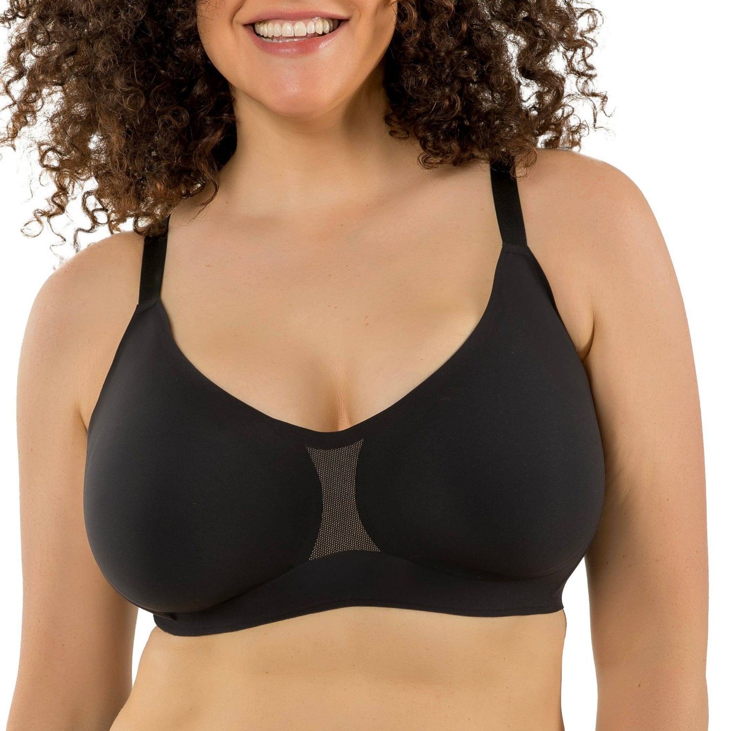 Women's Simplicity Seamless Wire-Free Bra, Black