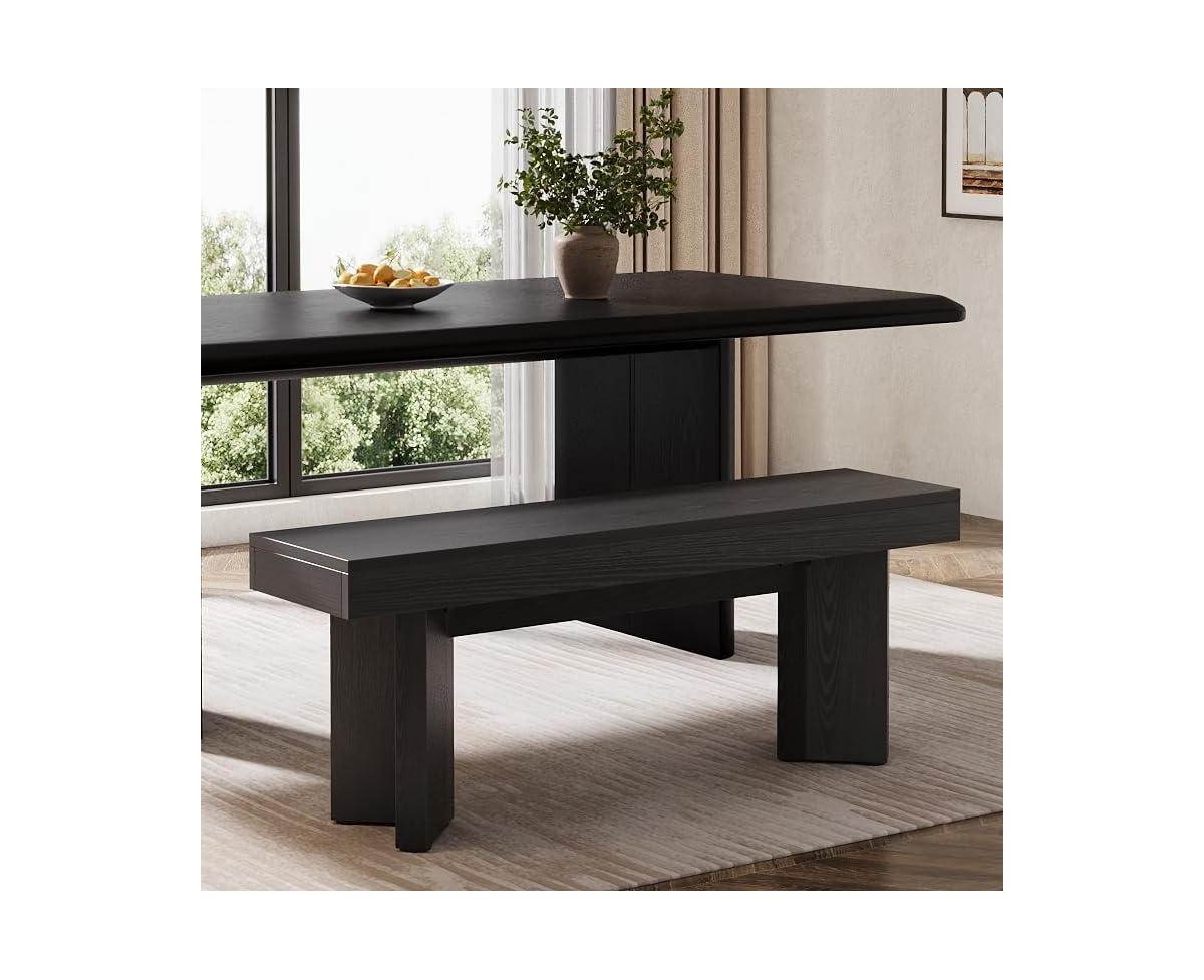 Tribesigns Wooden Entryway Bench, 47" Farmhouse Indoor End of Bed Bench