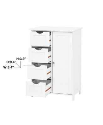 Bathroom Floor Cabinet with Adjustable Shelf and Drawers