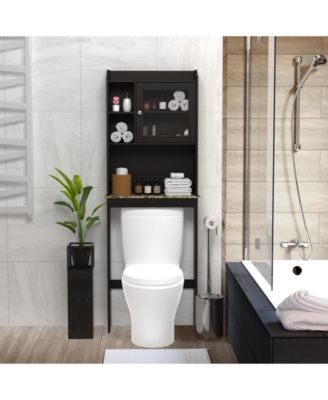 Over the Commode Space Saver Wooden Storage Cabinet for Bathroom