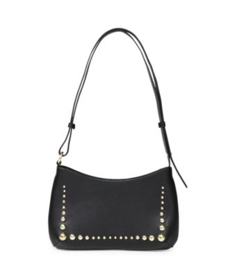 Girls Like Us Studded Leather Shoulder Bag