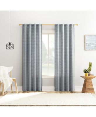 Lenora Space Dyed Textured Semi-Sheer Back Tab Curtain Panel