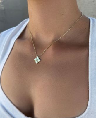 Gold Pointed Clover Necklace