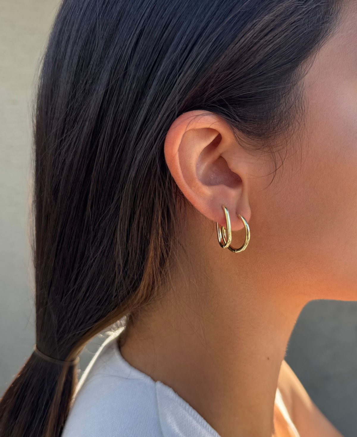 Adornia Gold Hoop Earrings Set In Multi
