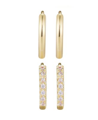 Gold Plated Cubic Zirconia Earring Set