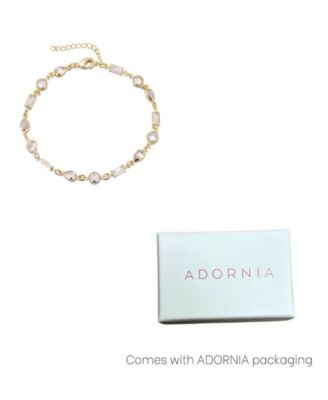 Gold Plated Crystal Mixed Shape Bracelet